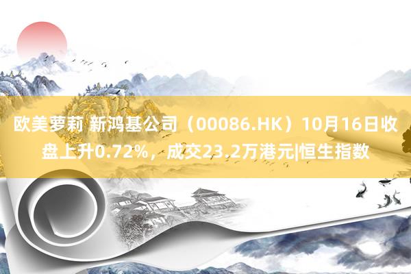 欧美萝莉 新鸿基公司（00086.HK）10月16日收盘上升0.72%，成交23.2万港元|恒生指数