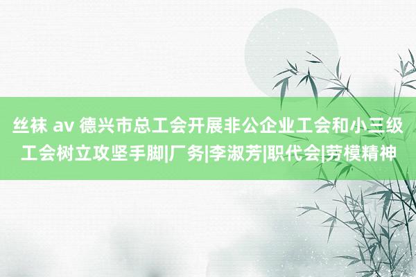 丝袜 av 德兴市总工会开展非公企业工会和小三级工会树立攻坚手脚|厂务|李淑芳|职代会|劳模精神